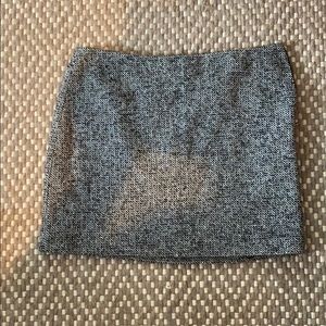 J. Crew | black and cream tweed skirt